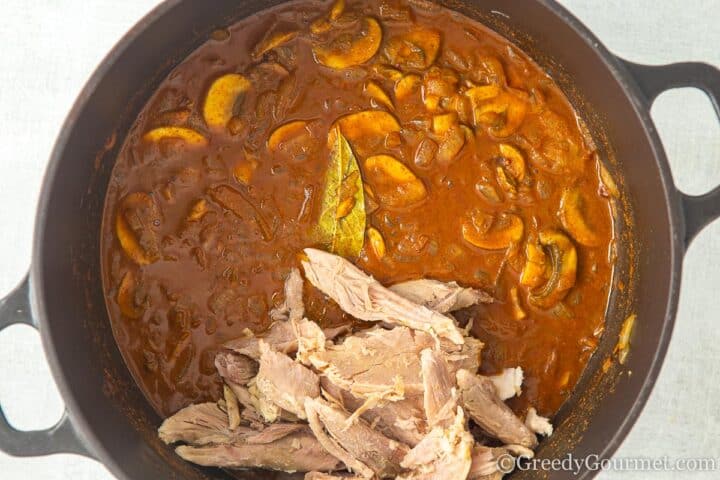 add leftover turkey to curry sauce.