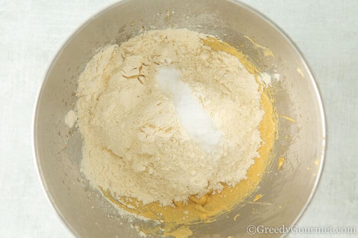 add flour to mix.