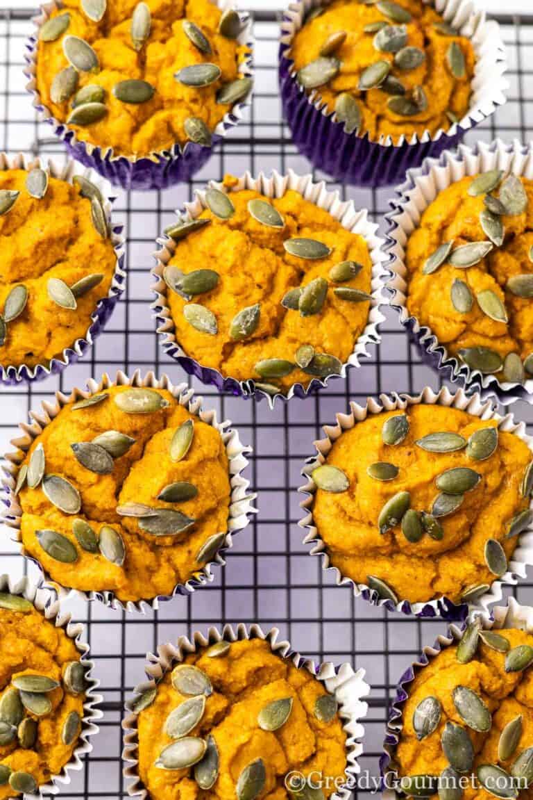Protein Pumpkin Muffins | Greedy Gourmet