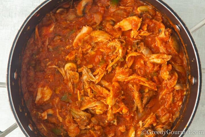 turkey in tomato sauce.