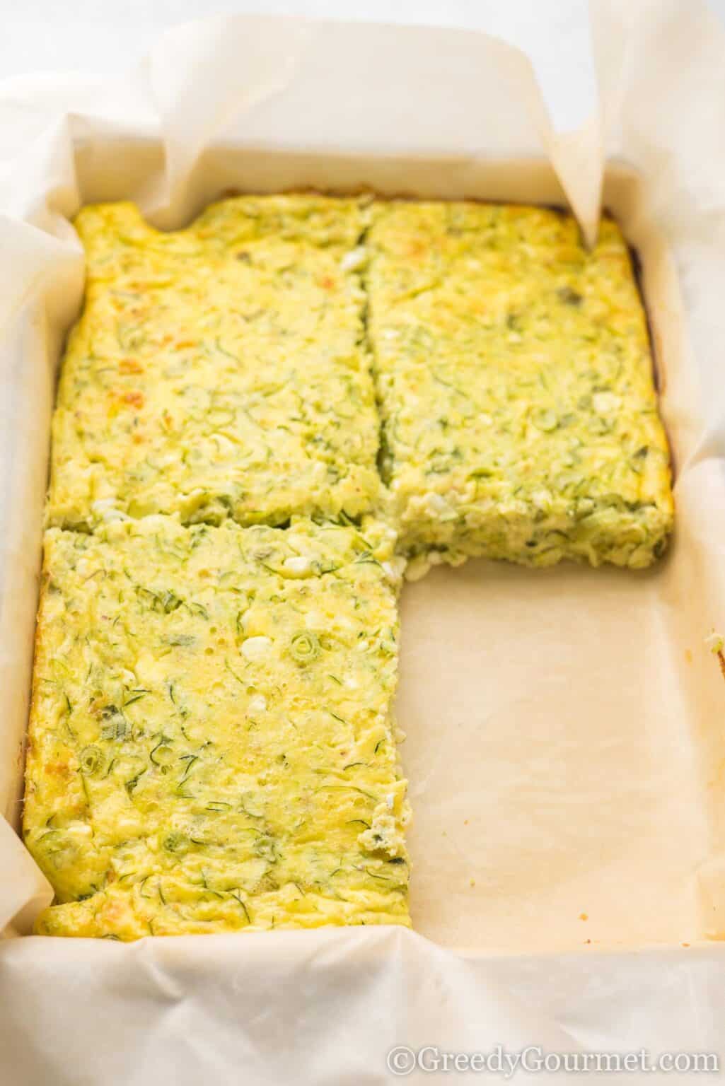 Zucchini Egg Bake Greedy Gourmet