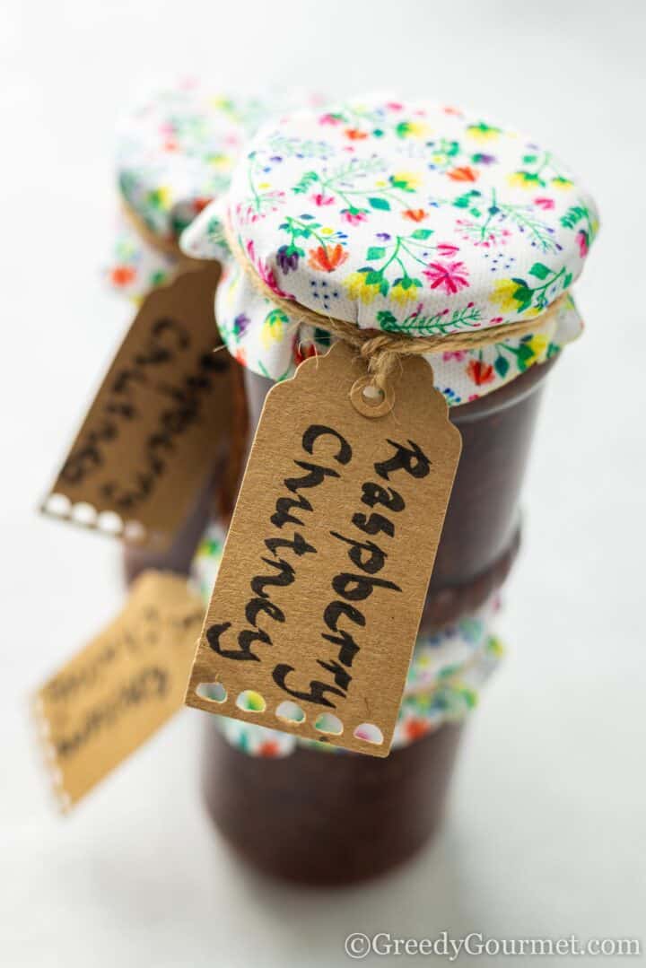 canned raspberry chutney.