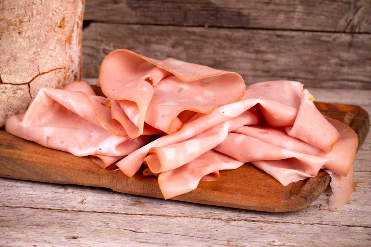 bologna slices.