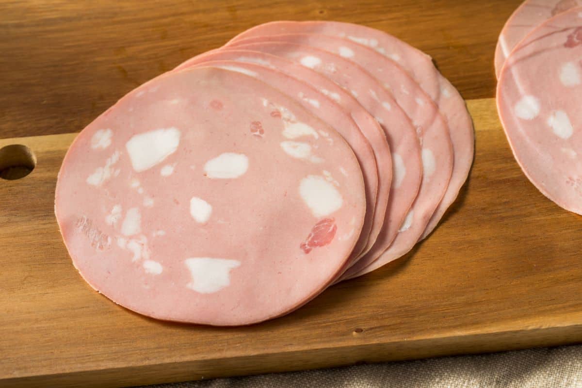 bologna slices.
