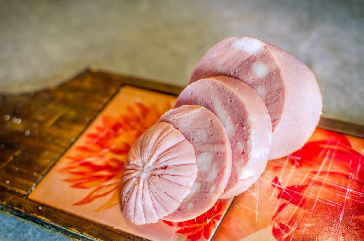 bologna slices.