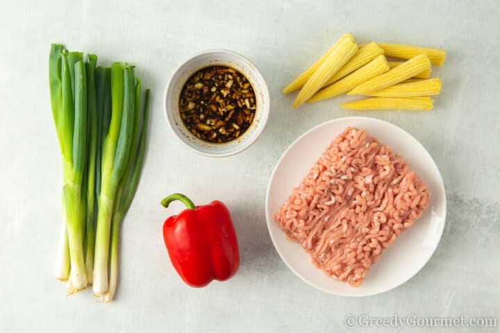 ingredients for stir fry.