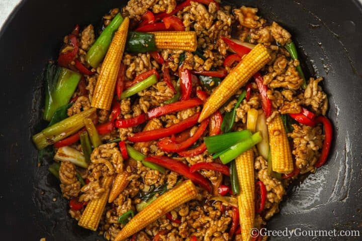 sizzling chicken stir fry.