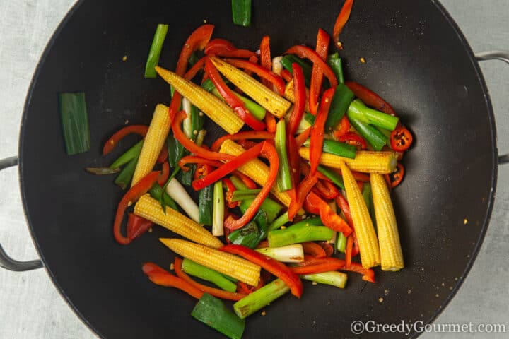 stir fry vegetables.