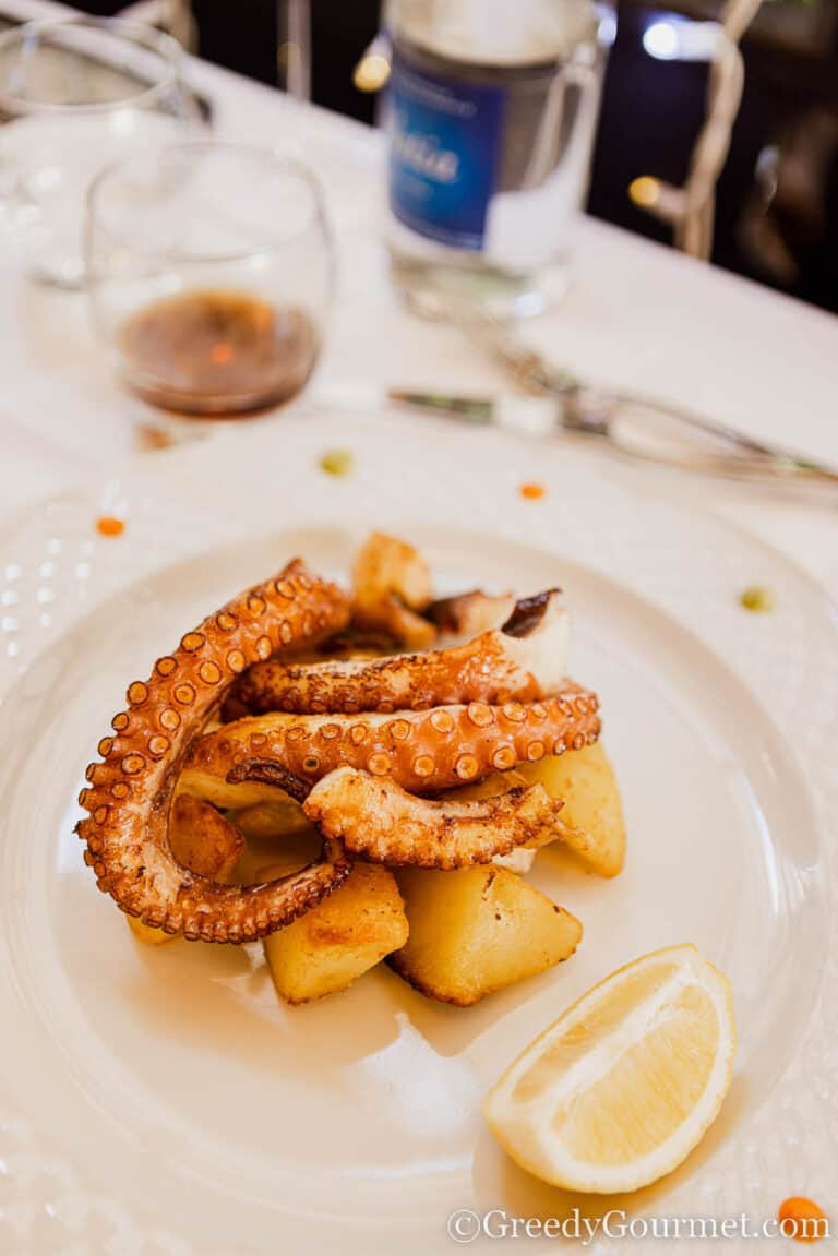 grilled octopus.