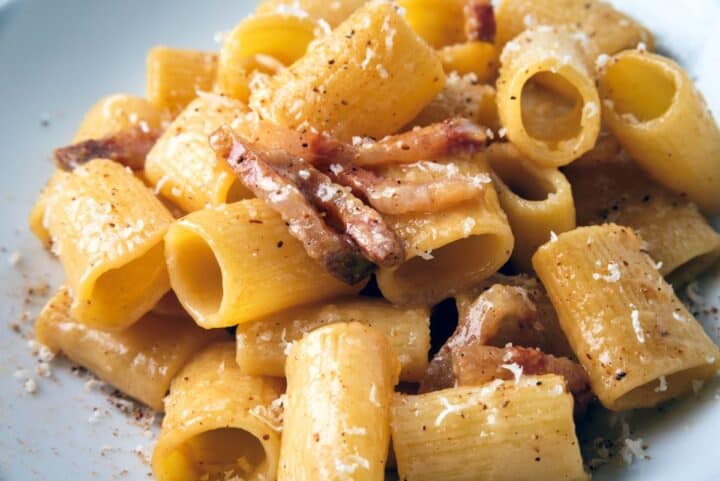 Pasta alla gricia.