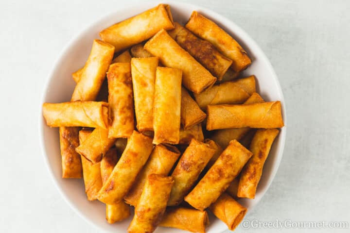 fried spring rolls.