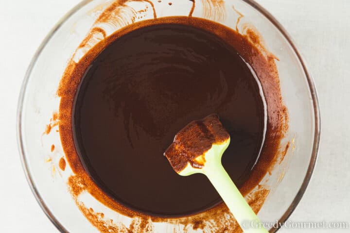 melted butter and chocolate.