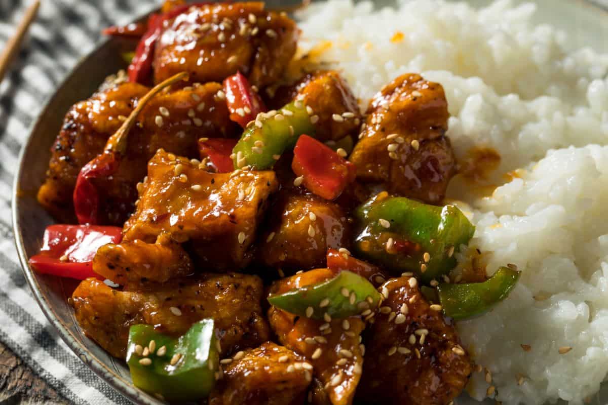 Szechuan chicken.