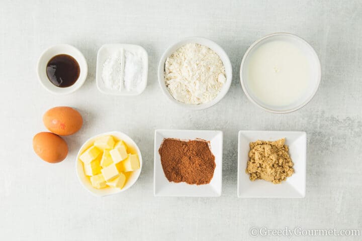 ingredients for malted waffles.