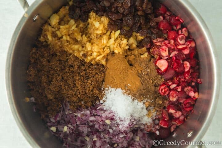 chopped ingredients.