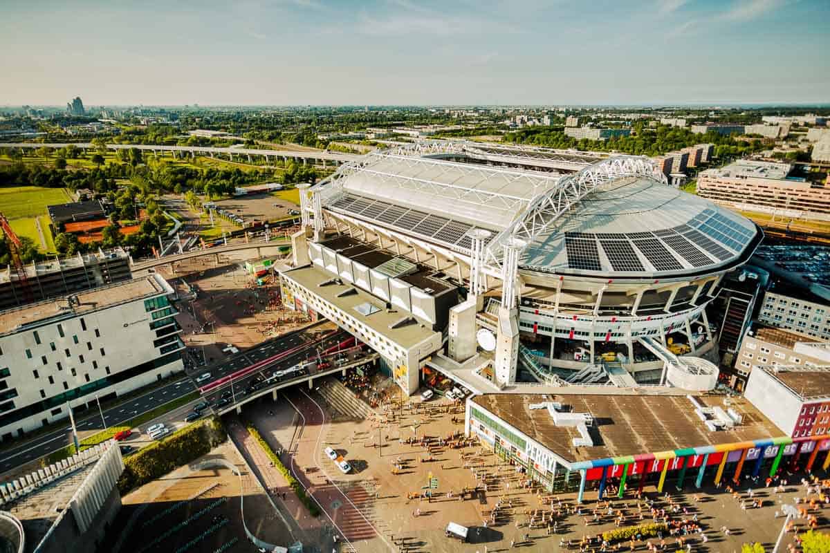 The Ajax football club from a view above.