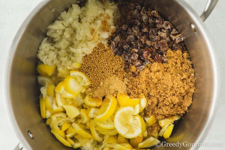 chopped raw ingredients in a bowl.