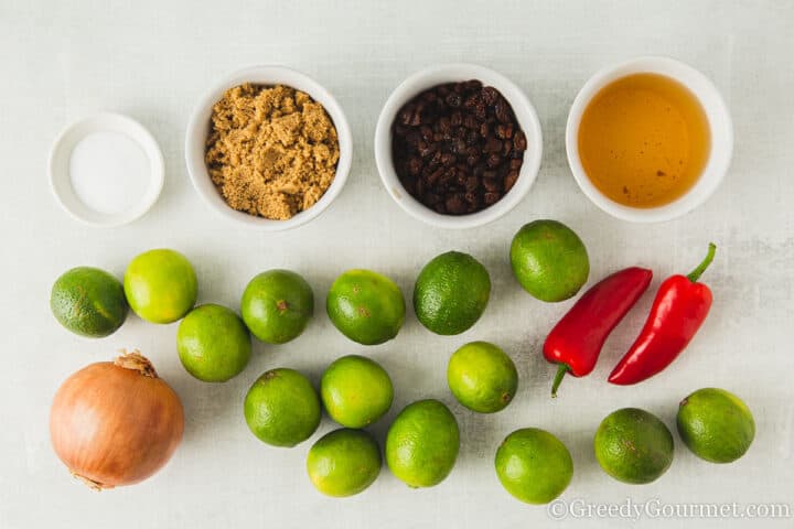 ingredients for chutney.