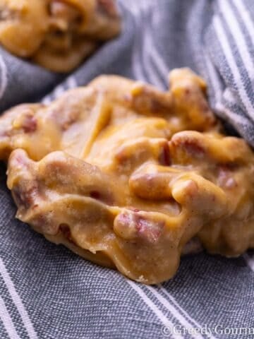 Pecan pralines in a post for food gift ideas.