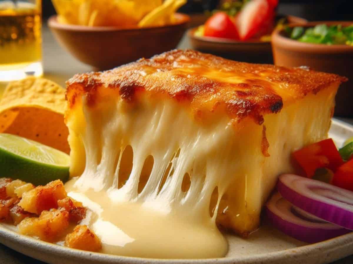 melted asadero cheese.