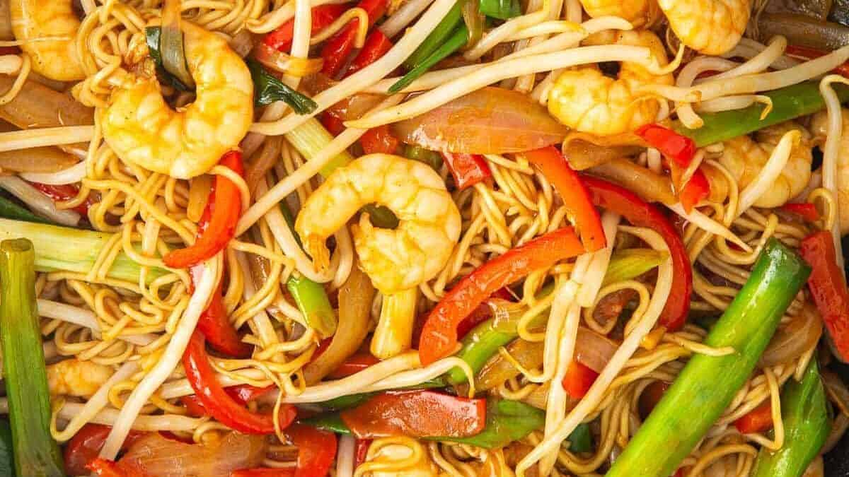 king prawn chow mein