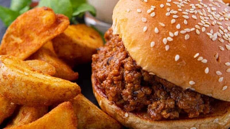 A sloppy Joe recipe and side of chips