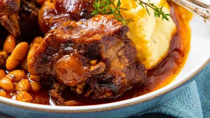 Bowl of braised oxtail