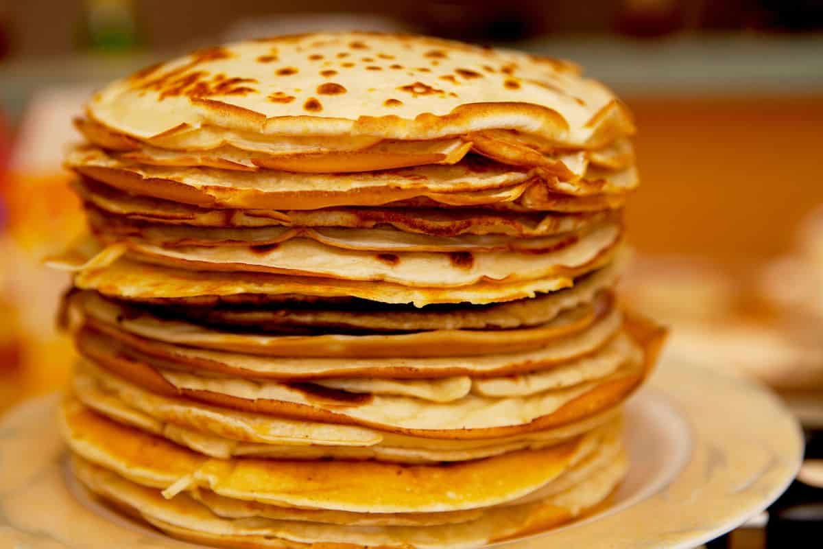 stack of crepes.
