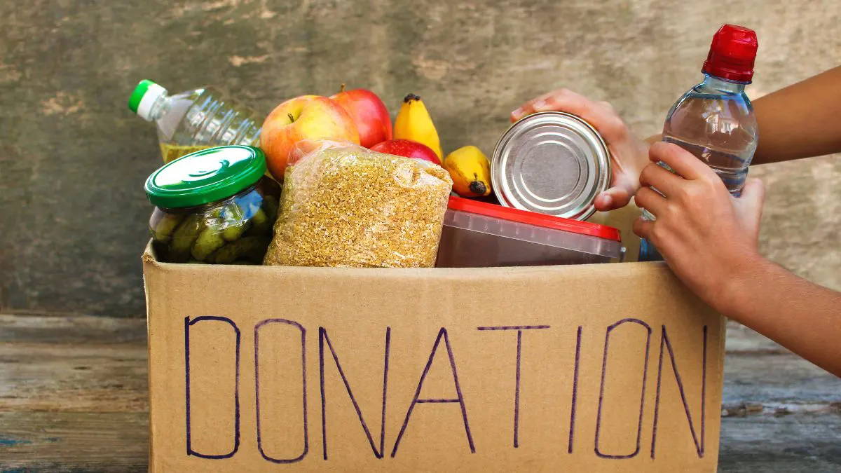 Donate unwanted pantry items.