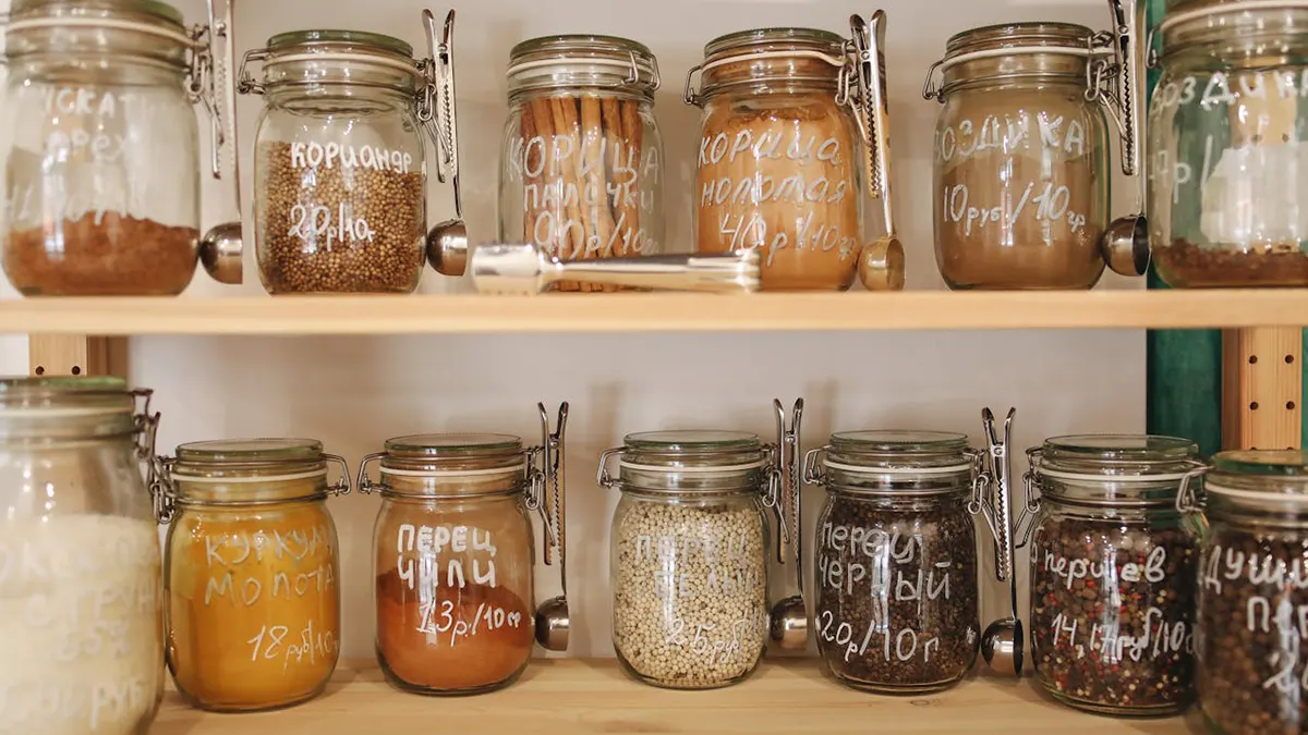 Labeled Pantry Items