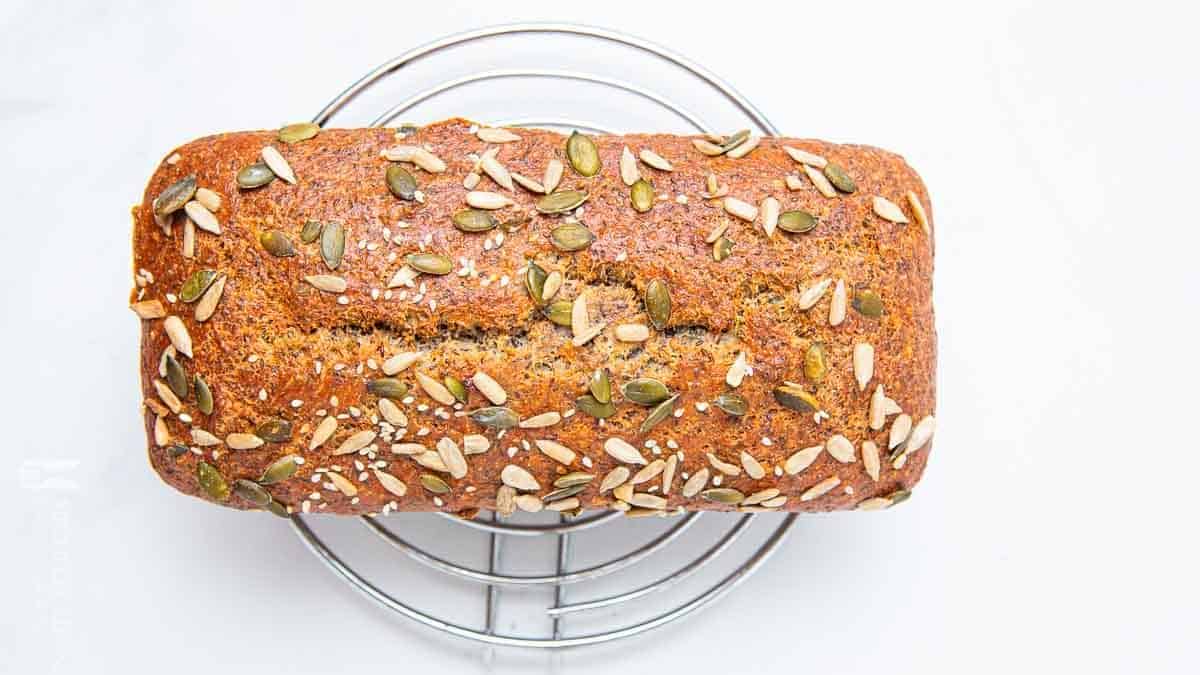 Long loaf of chia bread