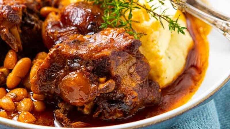 Bowl of braised oxtail