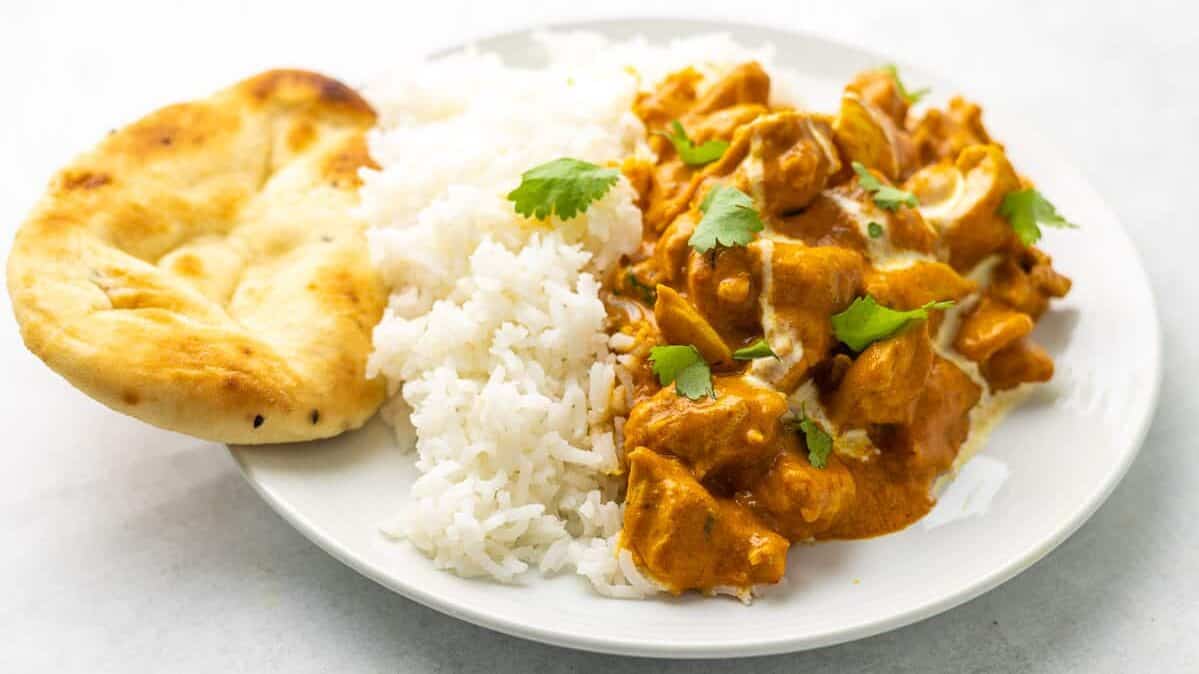 rice and chicken curry.