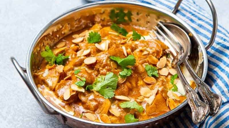 Bowl of fish korma