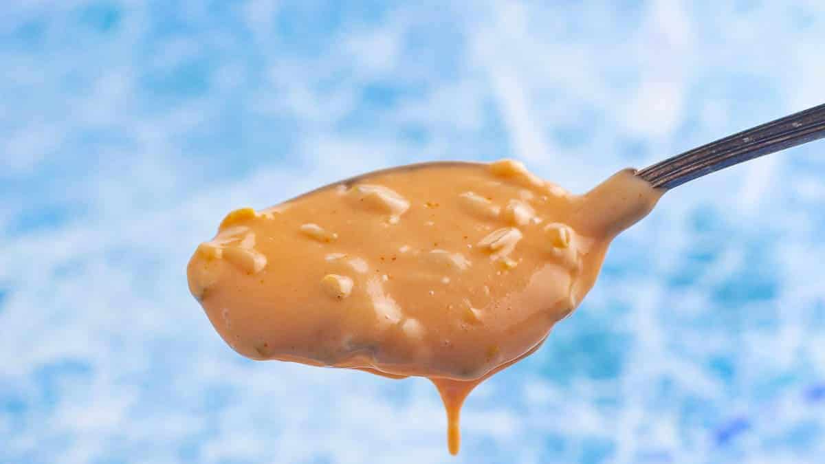 Bright orange bowl of a in-n-out sauce recipe