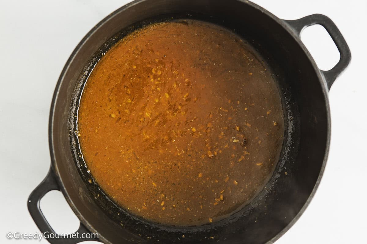 Making a cheese sauce.